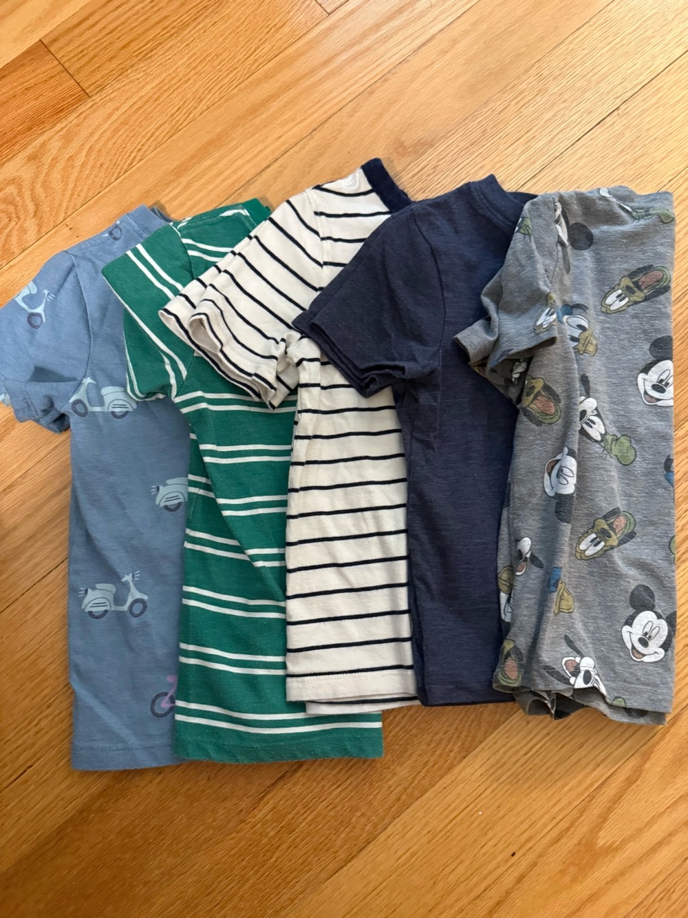 Kids Short-Sleeve Tee - Blue, Green, Navy, Gray Stripes
